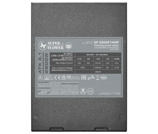 Super Flower SF-2800F14HP Leadex Titanium 2800W – 2